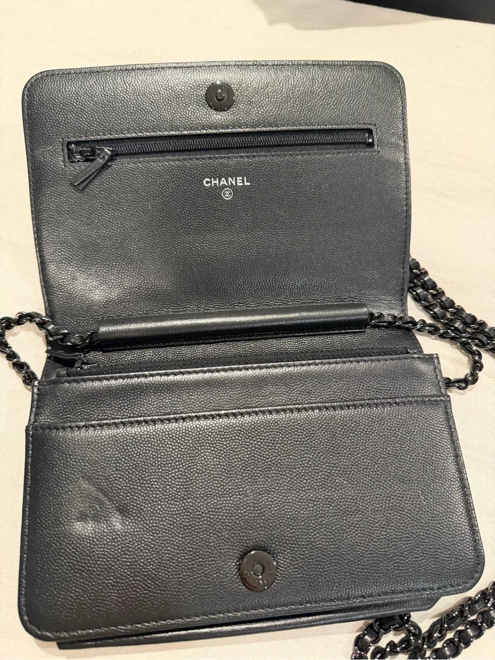 Chanel Wallet on a Chain (So Black Boy)
